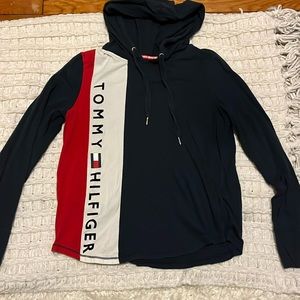 Tommy Hilfiger Light Weight Hoodie With Roll Tab Cuffs